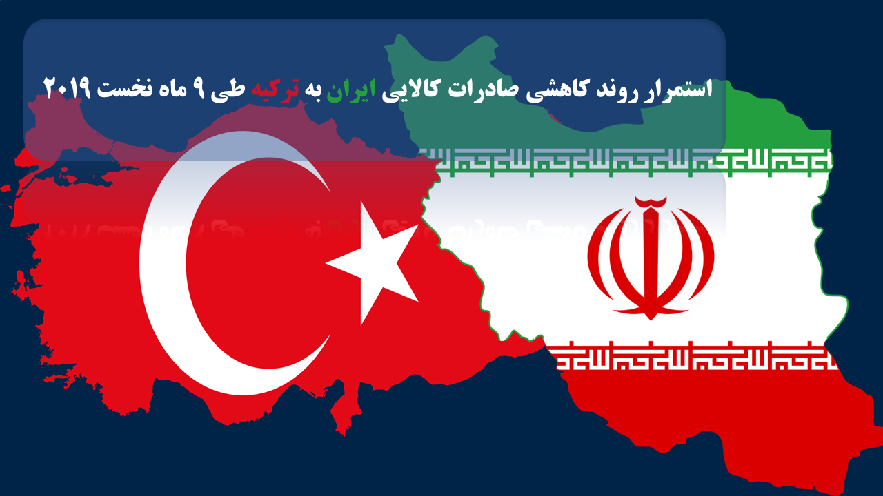 استمرار روند کاهشی صادرات کالایی ایران به ترکیه طی 9 ماه نخست 2019